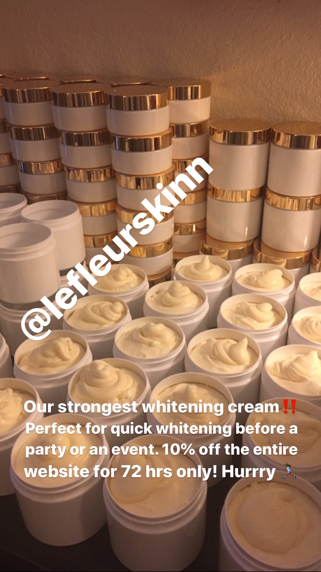EXTRA WHITENING CREAM/KNUCKLE ERASER SET 16oz/500ml Lefleurskin